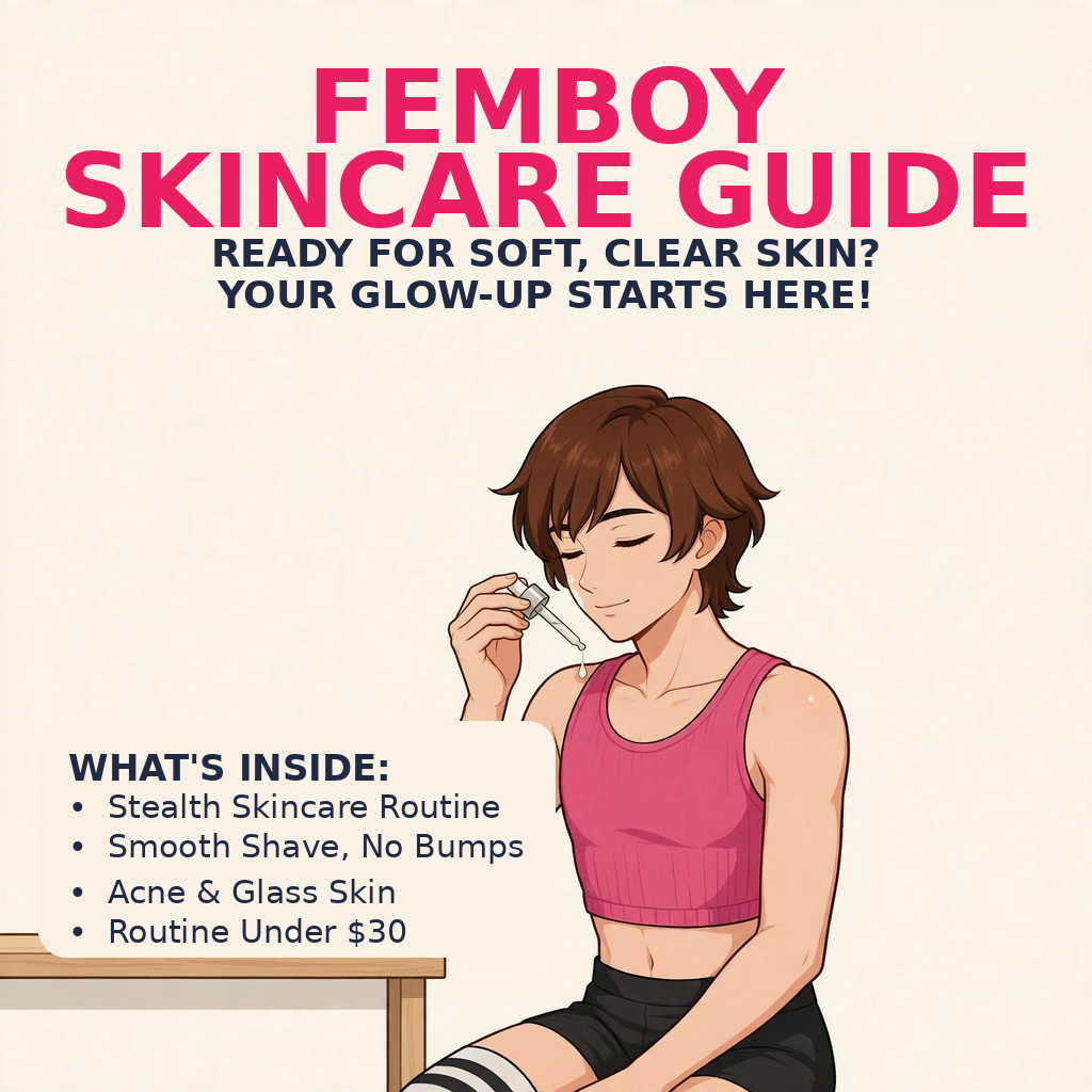 Applying serum - Femboy Skincare Guide for Beginners | FemboyGuide