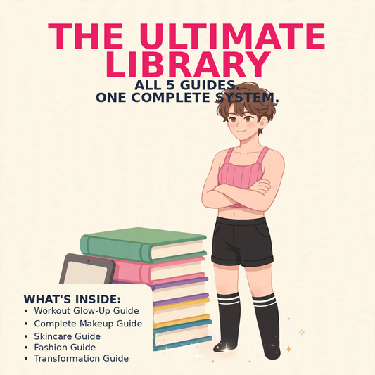 The Ultimate Library Bundle cover, all 5 FemboyGuide digital guides